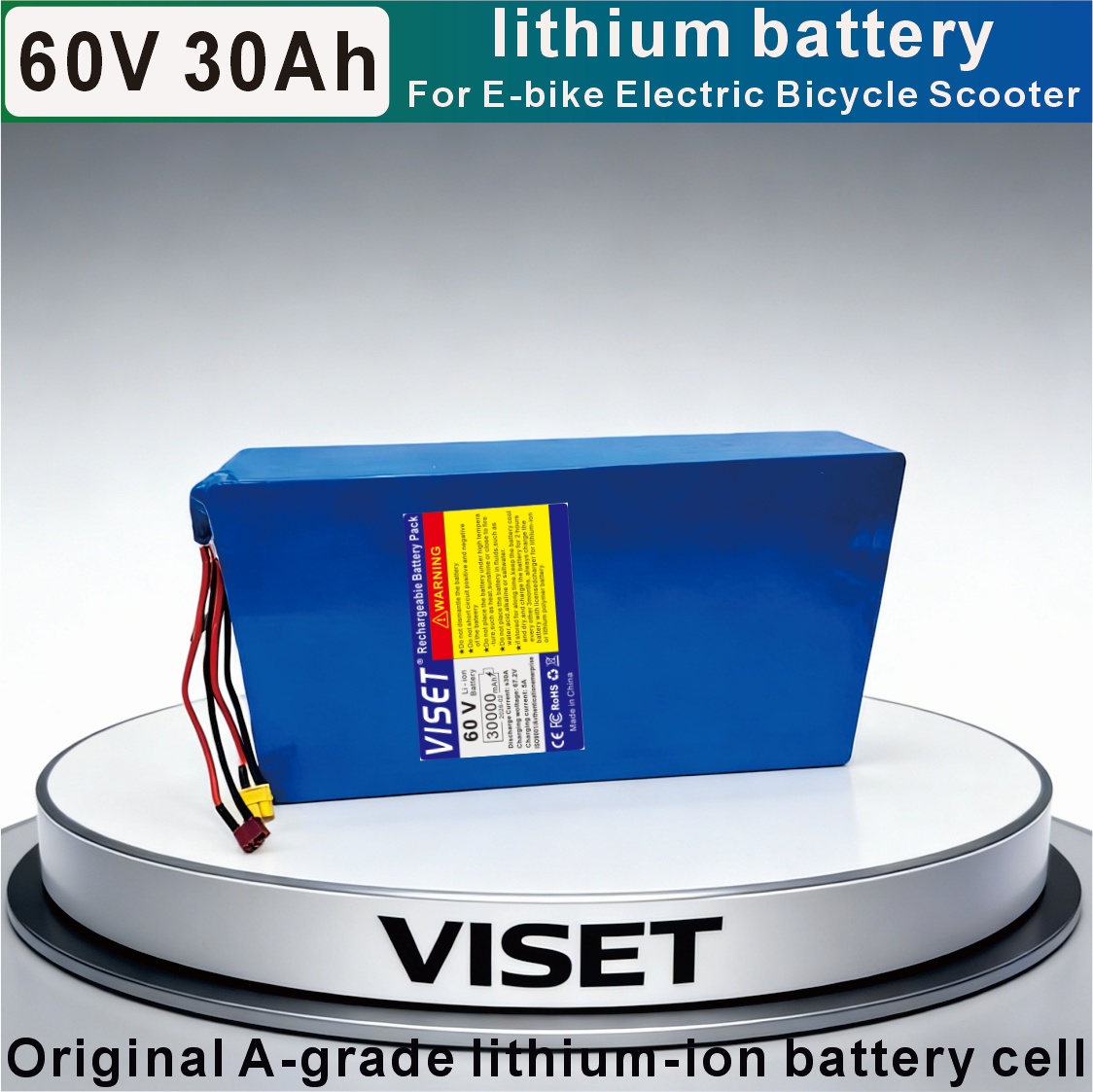 VISET 60V 30AH Bicycle 18650 M - 60V 30Ah Electric Scooter Battery recension och pris