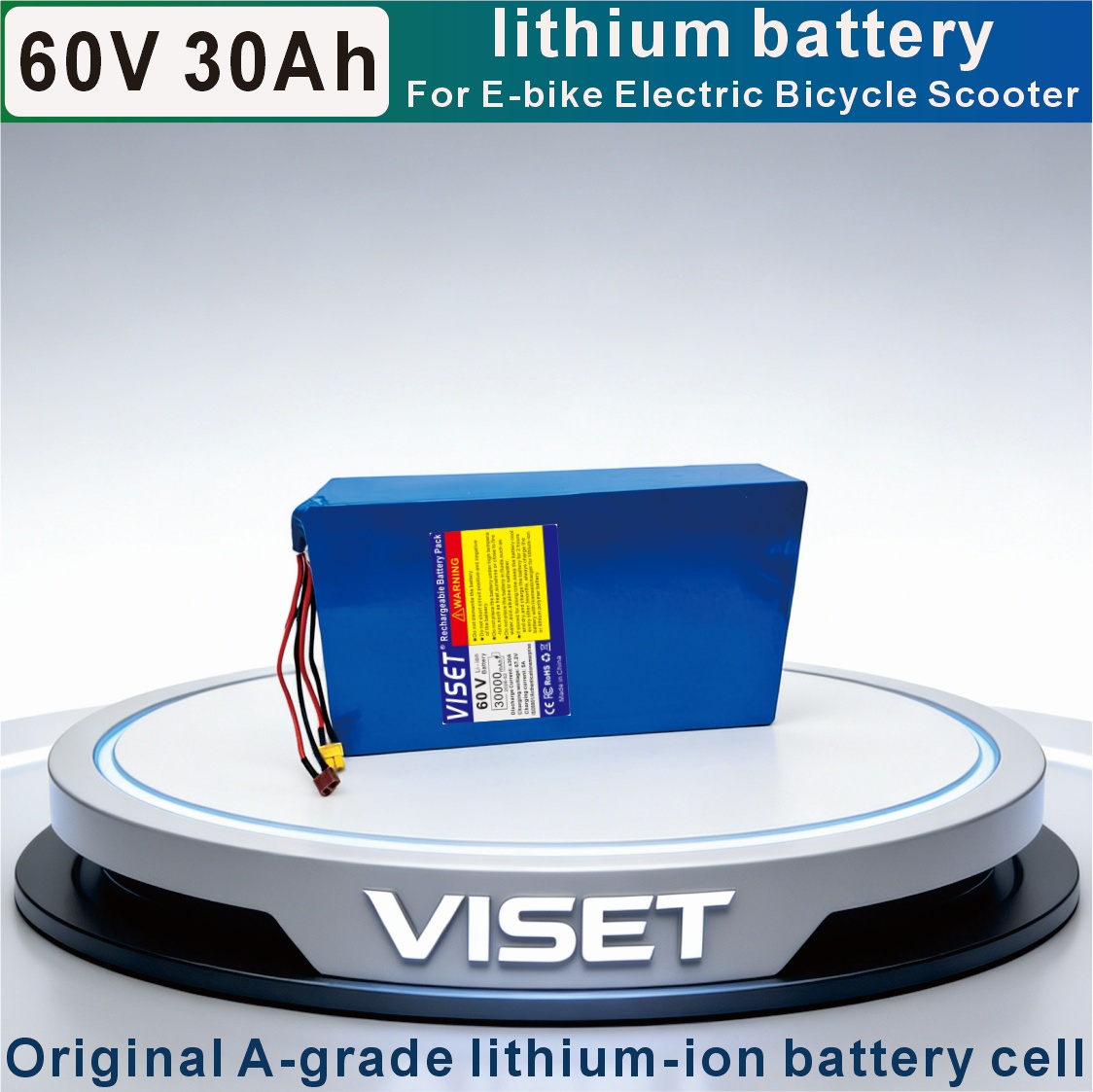 VISET 60V 30AH Bicycle 18650 M - 60V 30Ah Electric Scooter Battery recension och pris