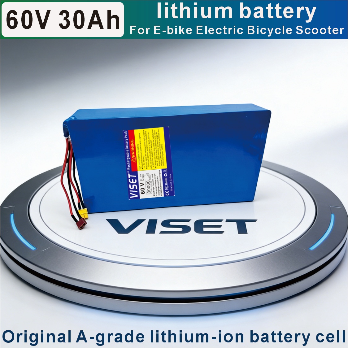 VISET 60V 30AH Bicycle 18650 M - 60V 30Ah Electric Scooter Battery recension och pris
